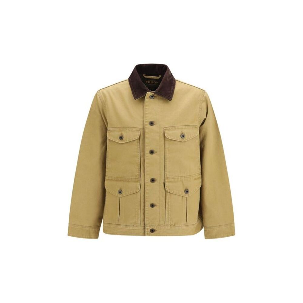 Filson Beige Cotton Full-Length Men's Jacket